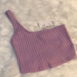 Crop off the shoulder top